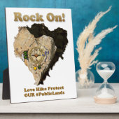 ROCK ON! Liefde Hike beschermt onze publieke grond Fotoplaat (Zijkant)