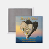 ROCK ON! Liefde Hike beschermt onze publieke grond Magneet (Voorkant / Achterkant)