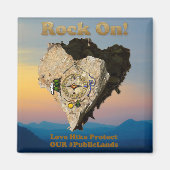 ROCK ON! Liefde Hike beschermt onze publieke grond Magneet (Voorkant)