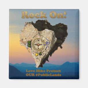 ROCK ON! Liefde Hike beschermt onze publieke grond Magneet