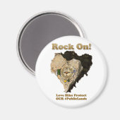 ROCK ON! Liefde Hike beschermt onze publieke grond Magneet (Voorkant / Achterkant)