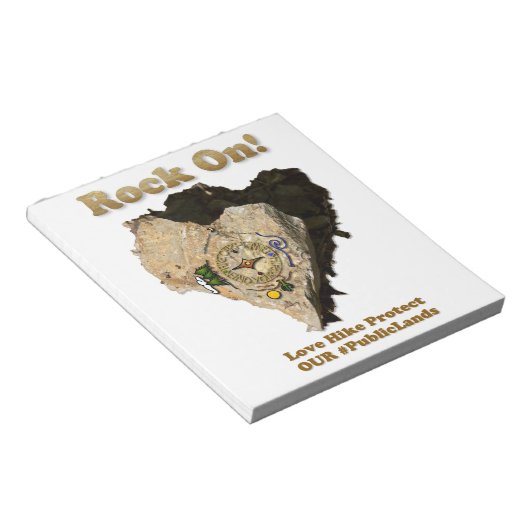 ROCK ON! Liefde Hike beschermt onze publieke grond Notitieblok (Schuin)