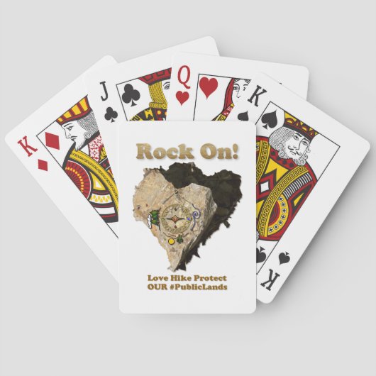 ROCK ON! Liefde Hike beschermt onze publieke grond Pokerkaarten (Achterkant)