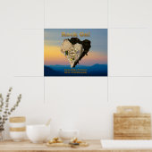 ROCK ON! Liefde Hike beschermt onze publieke grond Poster (Keuken)