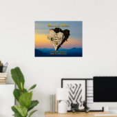 ROCK ON! Liefde Hike beschermt onze publieke grond Poster (Thuiskantoor)