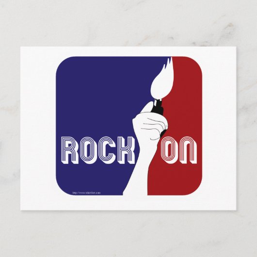 Rock On Logo Briefkaart (Voorkant)