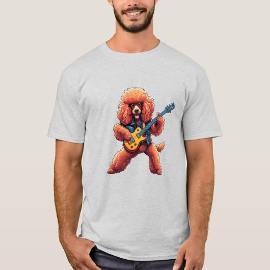 Rock On met poedels T-shirt (Voorkant)
