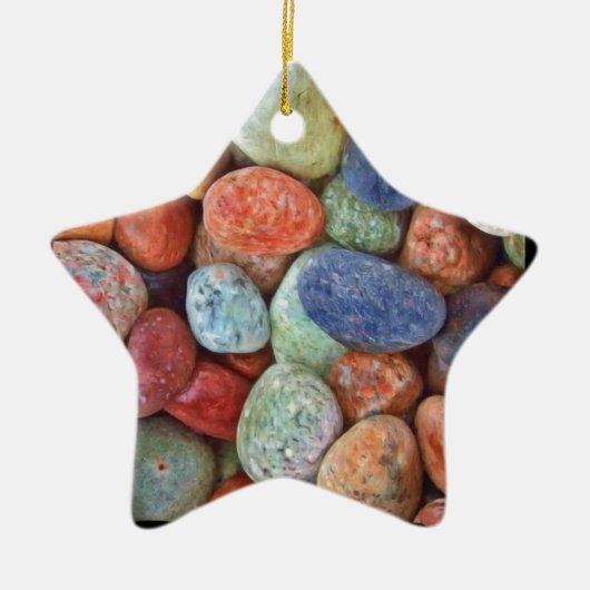 Rock on Multicolored Rocks Keramisch Ornament (Voorkant)