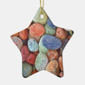 Rock on Multicolored Rocks Keramisch Ornament (Links)