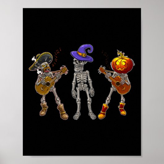 Rock On ND Rock And Roll Mannen Dames Halloween Co Poster (Voorkant)