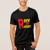 Rock On Night Mannen Draag Tri-Blend Shirt (Voorkant)
