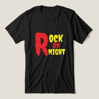 Rock On Night Mannen Draag Tri-Blend Shirt
