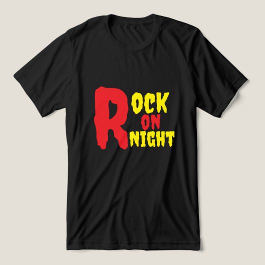 Rock On Night Mannen Draag Tri-Blend Shirt (Design voorkant)