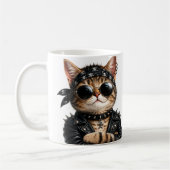 Rock On! – Personalized Rock Cat Koffiemok (Links)