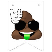 Rock on Poop Emoji Birthday Banner (Eerste vlag)