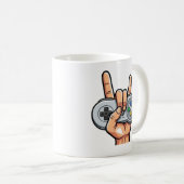 Rock On Retro Controller Gamer Hand Sign Mok (Voorkant rechts)