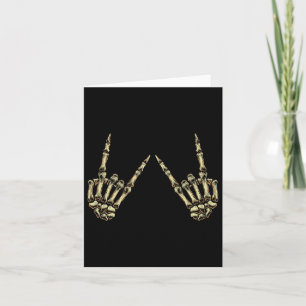 Rock on Rock and Roll Skeleton Handen - Voor Conce Kaart