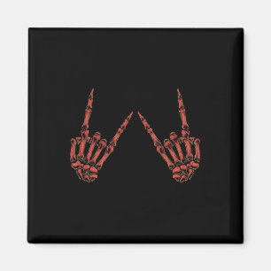 Rock on Rock and Roll Skeleton Handen - Voor Conce Magneet