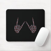 Rock on Rock and Roll Skeleton Handen - Voor Conce Muismat (Met muis)