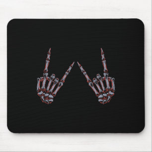 Rock on Rock and Roll Skeleton Handen - Voor Conce Muismat