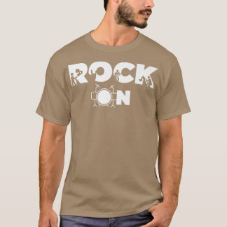 Rock On Rock N Roll Guitar Player Band Musician Gu T-shirt