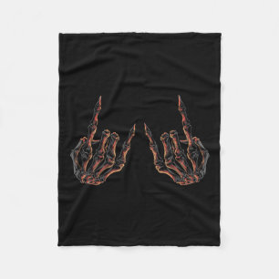 Rock On Rock Star Buddy Concert - Halloween Skelet Fleece Deken