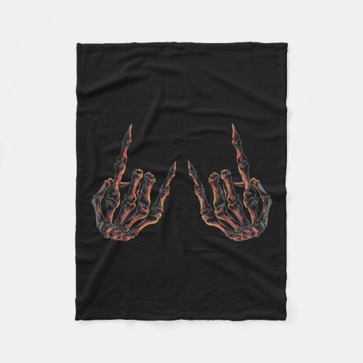 Rock On Rock Star Buddy Concert - Halloween Skelet Fleece Deken (Voorkant)