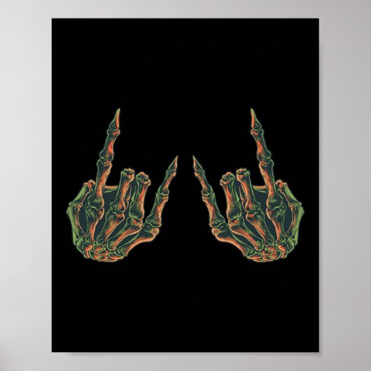 Rock On Rock Star Buddy Concert - Halloween Skelet Poster (Voorkant)