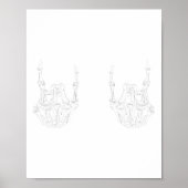 Rock On Rock Star Skelet Hands Rocker Fun Hallow Poster (Voorkant)