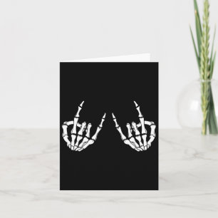 Rock On Rock Star Skelet Hands Rocker Spooky Hal Kaart