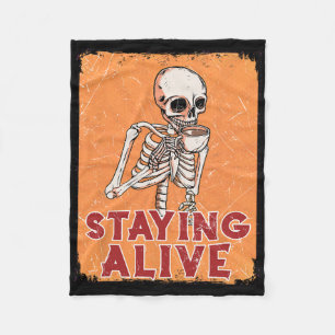Rock On Rock Star Skeleton Hands beroemd gemaakt d Fleece Deken
