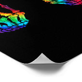 Rock On Rock Star Skeleton Hands Rocker Halloween Poster (Hoek)