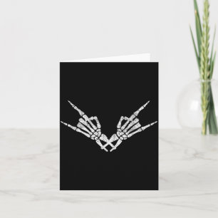 Rock On Rockster Skelet Hand Schedel Grappig Kaart