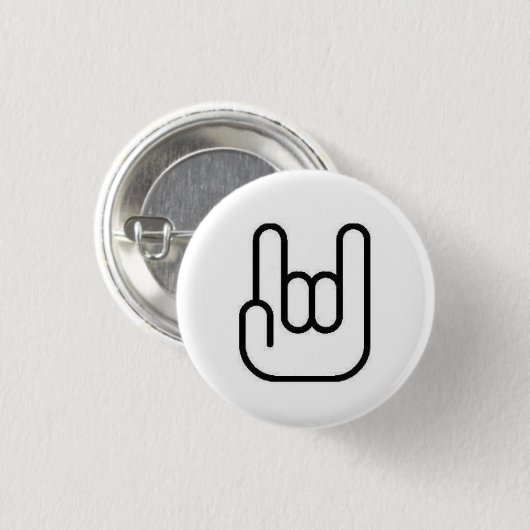 Rock On Ronde Button 3,2 Cm (Voorkant /achterkant)