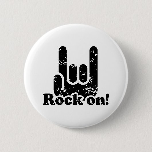 Rock On Ronde Button 5,7 Cm (Voorkant)
