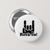 Rock On Ronde Button 5,7 Cm (Voorkant /achterkant)