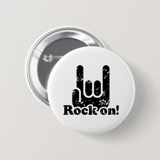 Rock On Ronde Button 5,7 Cm (Voorkant /achterkant)