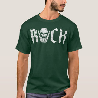 Rock On Skelet Hand Rock and Roll Punk Rock Meta T-shirt