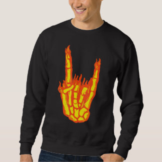 Rock On Skelet Handgebaren Hard Rock On Skelet Trui