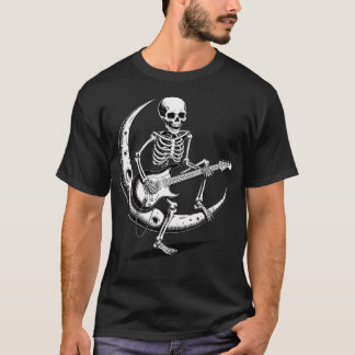 Rock On Skelet Maan Rock And Roll T-shirt