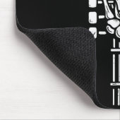 Rock On Skeleton Hand Guitar Guitarist Funny Music Muismat (Hoek)