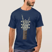 Rock On Skeleton Hand Guitar Rock Roll Men Women R T-shirt (Voorkant)