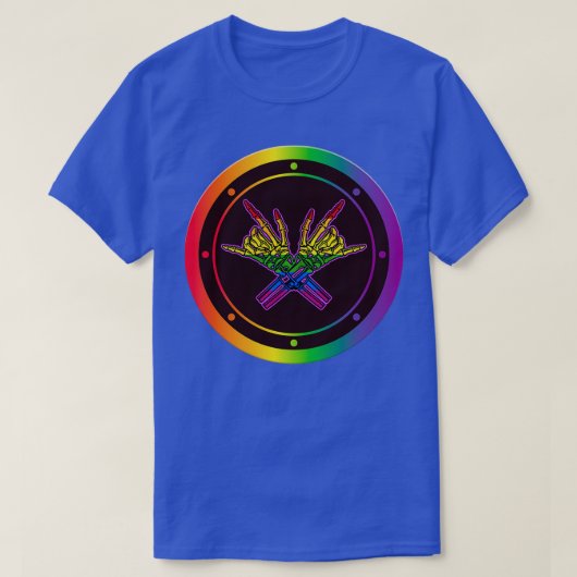 Rock On Skeleton Hand Pride T-shirt (Design voorkant)