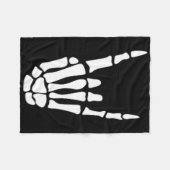 Rock on Skeleton Hand Sign - Minimalistisch Hoowee Fleece Deken (Voorkant (Horizontaal))
