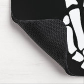 Rock on Skeleton Hand Sign - Minimalistisch Hoowee Muismat (Hoek)