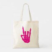 Rock on Skeleton Hand Tote Bag (Achterkant)