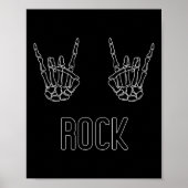 Rock on Skeleton Hands Poster (Voorkant)