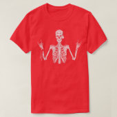 Rock on Skeleton Hands Rocking Funny Hand Hippie H T-shirt (Design voorkant)