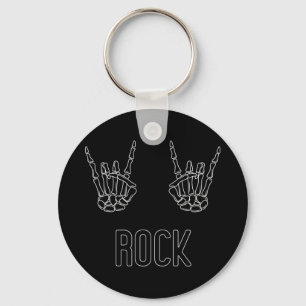 Rock on Skeleton Hands Sleutelhanger