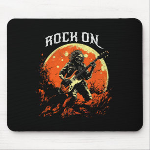 Rock on Skeleton speelt gitaarrock en roll hall Muismat